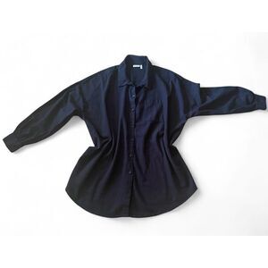 ASOS Women’s Loose Button Down Black shirt quality cotton L Excellent Condition